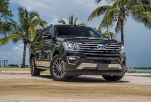 black ford expedition front view