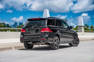 black mercedes benz gle rear right side view