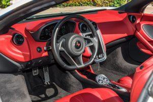 white mclaren 570s red interior wheel