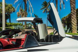 white mclaren 570s side view top coming up