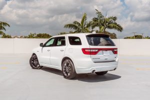 white dodge durango hemi left side view