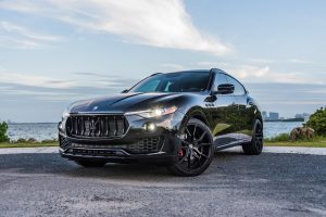 black maserati levante for rent in Miami, FL by Rent & Paradise Exotic & Luxury Car Rental
