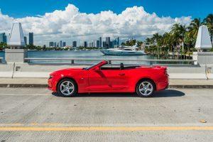 red chevy camaro side view top off