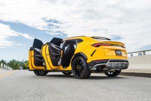 rental of yellow lamborghini urus in Miami