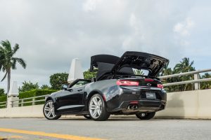 black chevy camaro ss back view