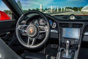 red porsche 911 carrera s (991) center console