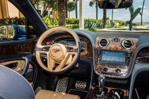 blue bentley bentayga center console