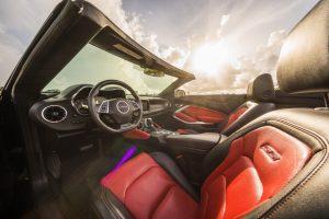 black chevy camaro ss driver seat red interior