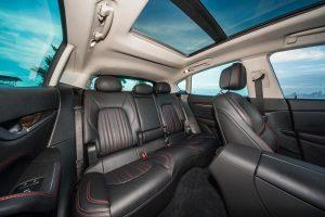 black maserati levante leather back seat