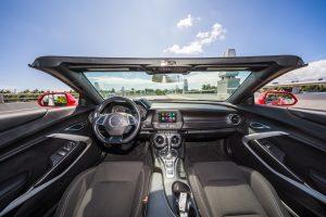 red chevy camaro front interior