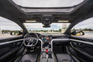 yellow lamborghini urus front interior