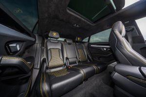 yellow lamborghini urus back seat