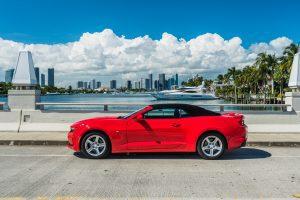 red chevy camaro side view