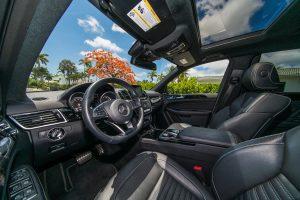 black mercedes benz gle driver seat