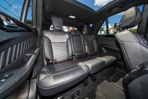 black mercedes benz gle leather back seats