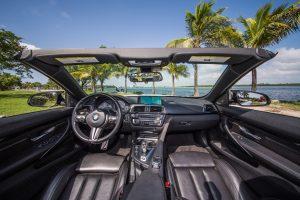 white bmw m4 front interior