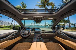 cadillac escalade brown leather seats front interior