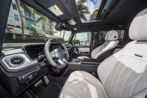 Mercedes Benz G63 AMG Blue interior located on Miami Beach