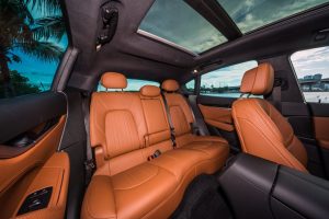 Maserati Levante Q4 interior with orange seating