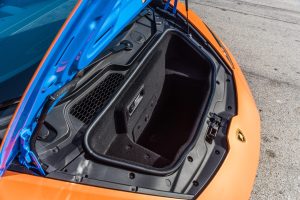 trunk of Lamborghini Huracan EVO Orange